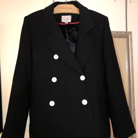 Ann Taylor LOFT Pea Coat Large - Picture 3 of 7